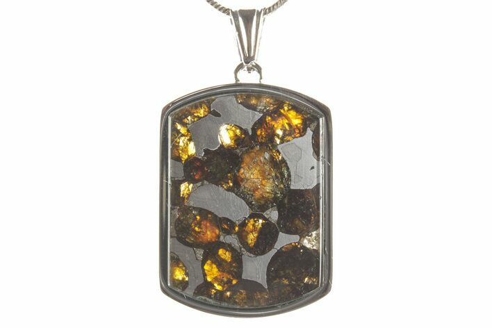 Sericho Pallasite Dog Tag Meteorite Pendant - Kenya #373087